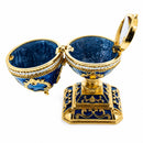 Blue Enamel Scrolls Royal Inspired Easter Egg