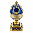 Blue Enamel Scrolls Royal Inspired Easter Egg