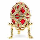 Red Enamel with Clock Surprise Royal Inspired Imperial Egg