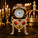Red Enamel with Clock Surprise Royal Inspired Imperial Egg