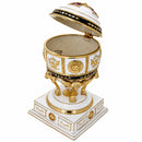 Red Cross on White Enamel Royal Inspired Imperial Easter Egg