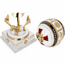 Red Cross on White Enamel Royal Inspired Imperial Easter Egg