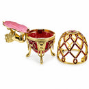 Golden Lion in the Jeweled Cage Egg Figurine