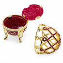 Golden Lion in the Jeweled Cage Egg Figurine