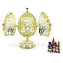 Bejeweled Orthodox Church Easter Egg Golden Figurine