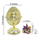 Bejeweled Orthodox Church Easter Egg Golden Figurine