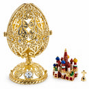 Bejeweled Orthodox Church Easter Egg Golden Figurine