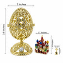 Bejeweled Orthodox Church Easter Egg Golden Figurine