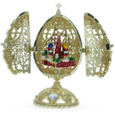 Bejeweled Orthodox Church Easter Egg Golden Figurine