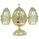 Bejeweled Orthodox Church Easter Egg Golden Figurine