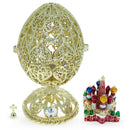 Bejeweled Orthodox Church Easter Egg Golden Figurine