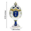 Pearls on White Enamel Royal Inspired Easter Egg 3.75 Inches