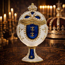 Pearls on White Enamel Royal Inspired Easter Egg 3.75 Inches