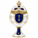 Pearls on White Enamel Royal Inspired Easter Egg 3.75 Inches