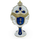 Pearls on White Enamel Royal Inspired Easter Egg 3.75 Inches