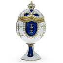 Pearls on White Enamel Royal Inspired Easter Egg 3.75 Inches