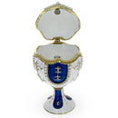 Pearls on White Enamel Royal Inspired Easter Egg 3.75 Inches