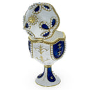 Pearls on White Enamel Royal Inspired Easter Egg 3.75 Inches
