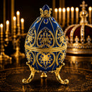 Blue Jewel Royal Inspired Easter Egg 4.5 Inches