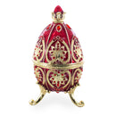 Red Royal Jeweled Inspired Imperial Easter Egg 4.5 Inches