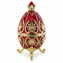 Red Royal Jeweled Inspired Imperial Easter Egg 4.5 Inches
