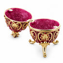 Red Royal Jeweled Inspired Imperial Easter Egg 4.5 Inches