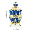 1885 Blue Enamel Ribbed Royal Imperial Easter Egg