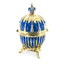 1885 Blue Enamel Ribbed Royal Imperial Easter Egg