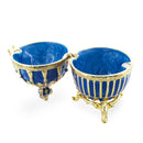 1885 Blue Enamel Ribbed Royal Imperial Easter Egg
