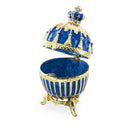 1885 Blue Enamel Ribbed Royal Imperial Easter Egg
