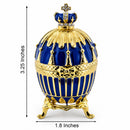 1885 Blue Enamel Ribbed Royal Imperial Easter Egg