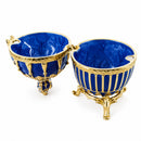 1885 Blue Enamel Ribbed Royal Imperial Easter Egg