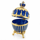 1885 Blue Enamel Ribbed Royal Imperial Easter Egg
