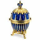 1885 Blue Enamel Ribbed Royal Imperial Easter Egg