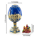 The City Blue Enamel Royal Inspired Easter Egg 2.75 Inches
