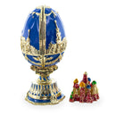 The City Blue Enamel Royal Inspired Easter Egg 2.75 Inches