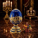 The City Blue Enamel Royal Inspired Easter Egg 2.75 Inches