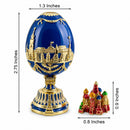 The City Blue Enamel Royal Inspired Easter Egg 2.75 Inches