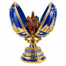 The City Blue Enamel Royal Inspired Easter Egg 2.75 Inches