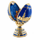 The City Blue Enamel Royal Inspired Easter Egg 2.75 Inches