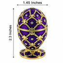 Purple Trellis Royal Inspired Easter Egg 2.5 Inches