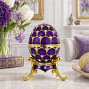 Imperial Purple Scalloped Jeweled Royal Inspired Easter Egg