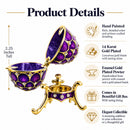 Imperial Purple Scalloped Jeweled Royal Inspired Easter Egg