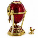 1900 Cockerel Royal Imperial Easter Egg in Red