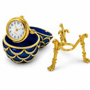 Blue Enamel Pinecone Royal Inspired Imperial Easter Egg with Clock