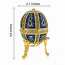 1899 Twelve Panel Royal Imperial Easter Egg in Blue Enamel