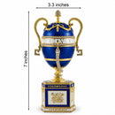 1895 Blue Serpent Clock Royal Imperial Easter Egg 7 Inches