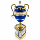 1895 Blue Serpent Clock Royal Imperial Easter Egg 7 Inches