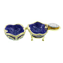 Bejeweled Purple Enamel Egg Figurine with Clock