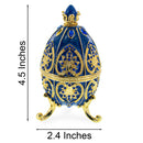 Blue Jewel Royal Inspired Easter Egg 4.5 Inches